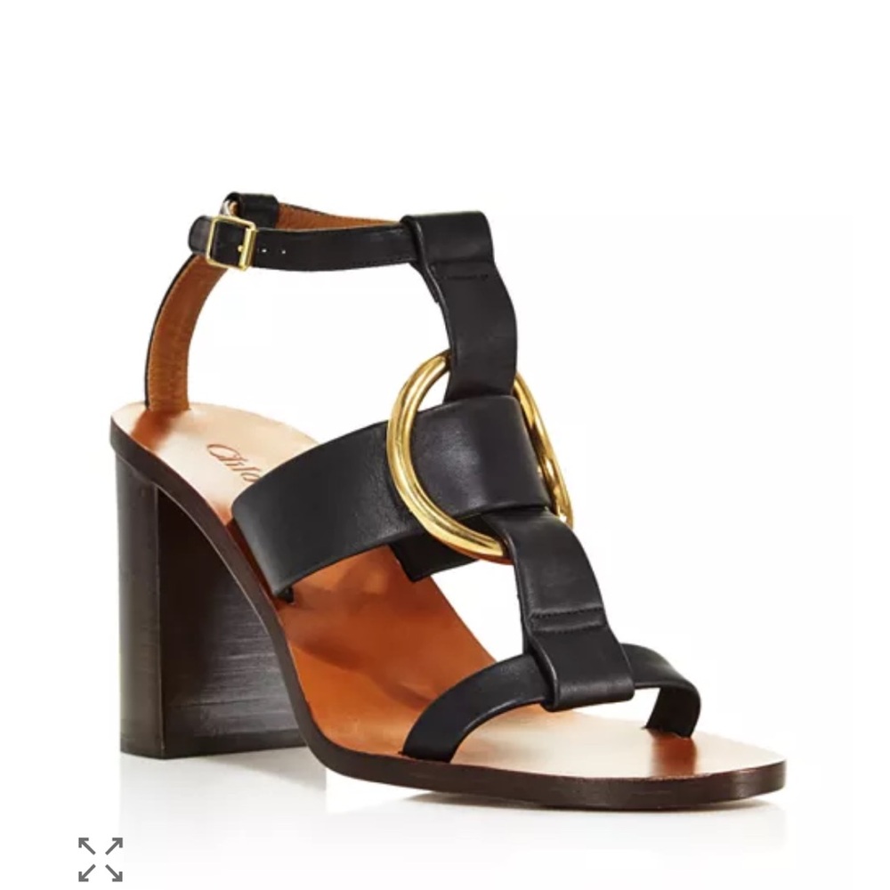 CHLOÉ Leather T-Strap Rony sandals